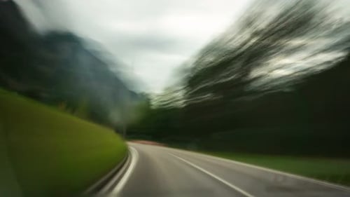 Time Lapse Driver POV Italy Highway in Dolomite