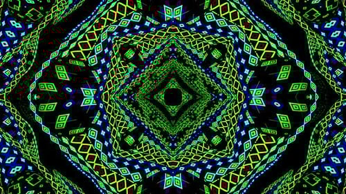 Neon Geometric Pattern Kaleidoscope Loop