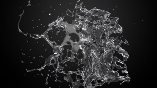 Dynamic Water Splash Explosion Transition with Alpha Channel