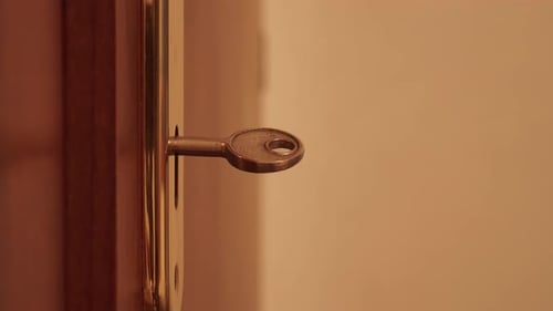 Key Turns in the Door Lock