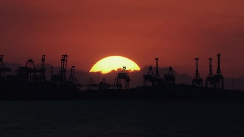 Container Port Sunrise