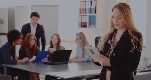 Professionals Discussing in Meeting at Office