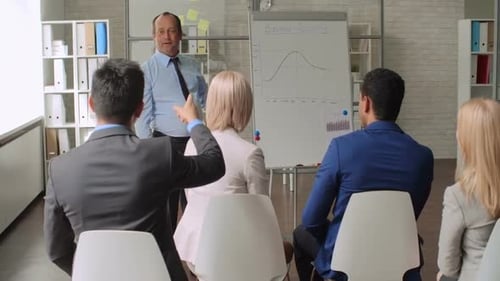 Business Presentation for Colleagues in Modern Office