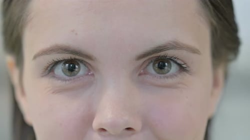 Close Up of Female Blinking Eyes
