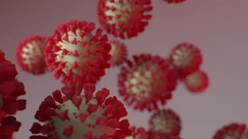 Floating Realistic Virus Cell Animation