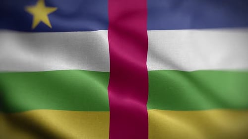 Waving Flag of the Central African Republic