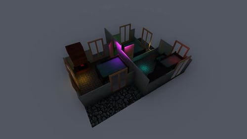 Isometrisches Schlafzimmer