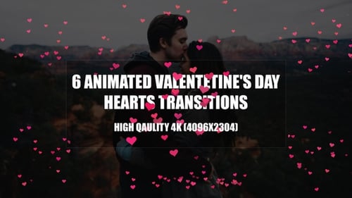 Floating Pink Hearts Animated Overlay for Romantic Videos