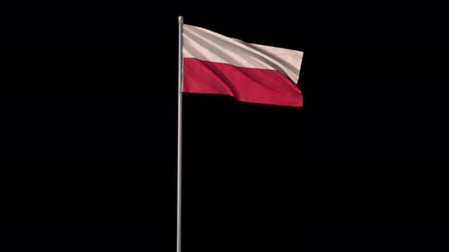 Waving Poland Flag Animation