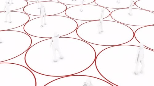 Social Distance Sign Circle Coronavirus Pandemic Small Business Shutdown Lockdown