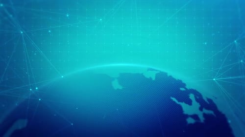 News Corporation auf blauem Hintergrund Weltkarte 02