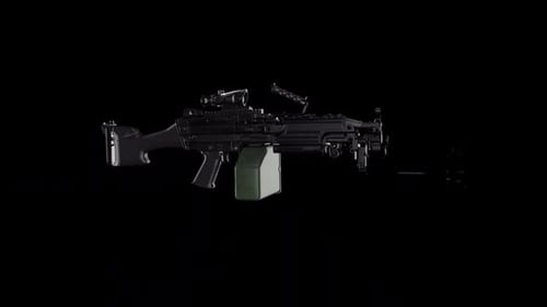 Detailed 3D Animation of an Assault Rifle Self-Assembling