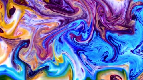 Swirling Colorful Inks Abstract Design Background
