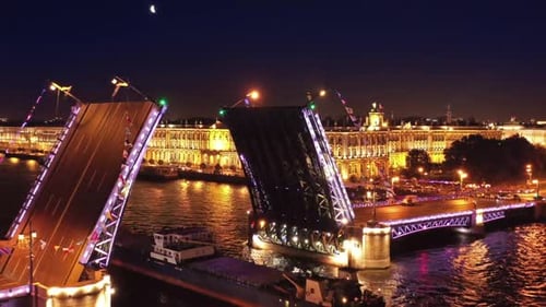 Luftaufnahme der Palace Bridge in St.