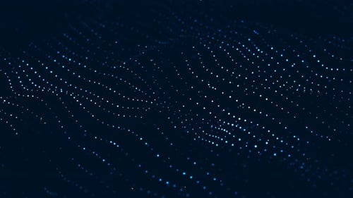 Abstract Digital Wave of Flowing Particle Dots