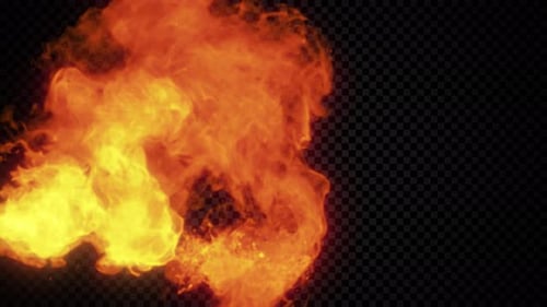 Realistic Fire Explosion Transition Overlay Effect