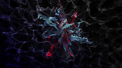 Beautiful Object Particles Background Loop