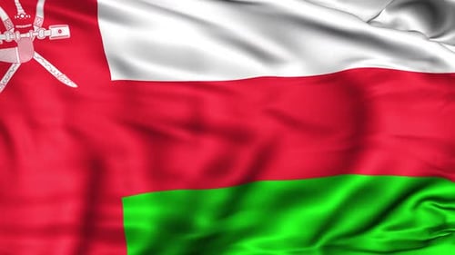 Realistic Waving Oman Flag Animation