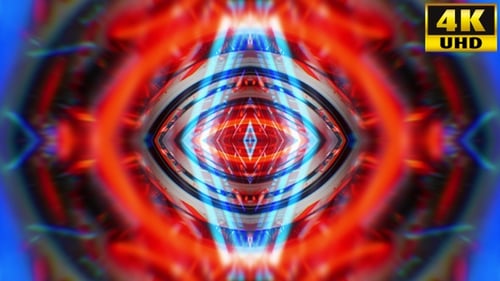 Abstract Glitch Kaleidoscope Neon Background Loop