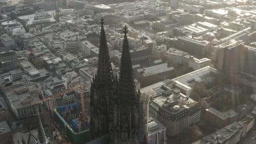 Fly Around Top of Church Towers