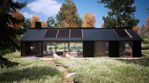 Modern Cabin House 3D Walkthrough Architectural Visualization