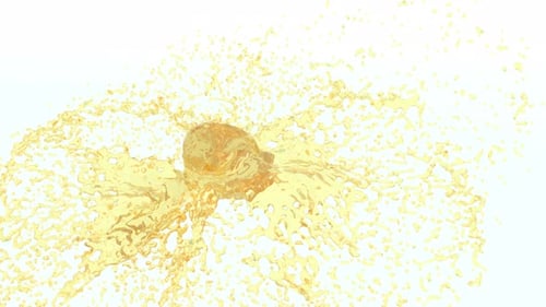 Golden Liquid Dynamic Splash Reveal Animation