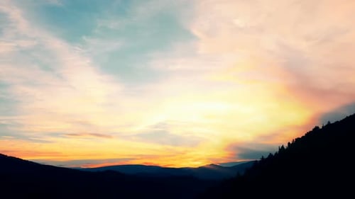 sunset in the mountains time lapse