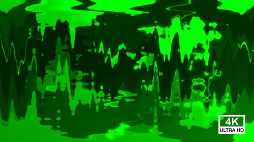 Abstract Green Liquid Motion 4K
