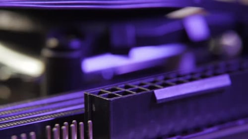 Elemente der Elektronisch Hauptplatine des Computers Nahaufnahme