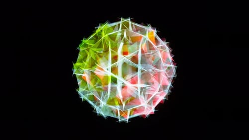 Abstract Crystal Figure Floating in Space 02