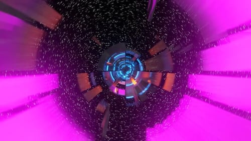 Voyagez à l'intérieur d'un tunnel de vortex artistique en 3D