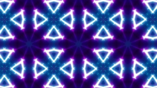 Neon Light Beam Kaleidoscope Background Loop 4K 15