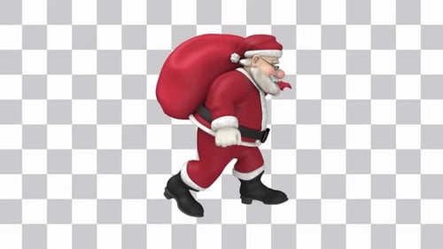 Santa Claus With Gift Bag Loop