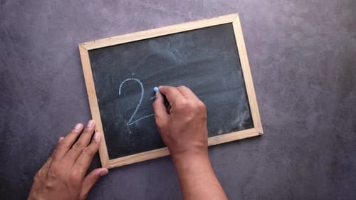 Mistake in Math Formula on Chalkboard, Education Concept