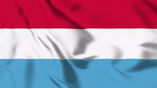 Realistic Waving Luxembourg Flag Seamless Animation