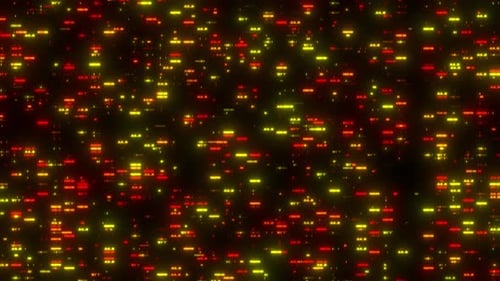 Matrixhintergrund nach unten bewegen, Loop-Animationshintergrund für fallende Buchstaben auf Alphakanal, Computer