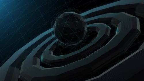 Abstrakter 3D-Technologieschleife