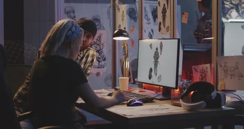 Developer Team Discussing Game Art