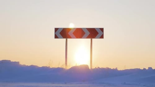 Right To Left Road Sign Concept for Business Difficult Choice