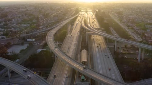 Huge highway road interchange.