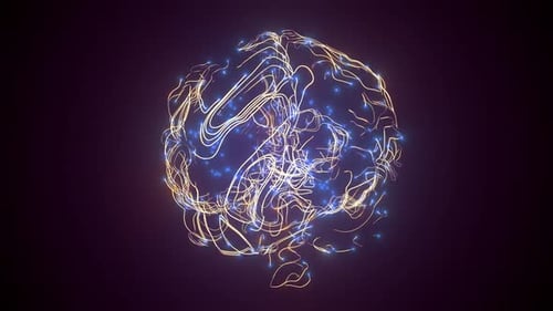 Visualización de la actividad cerebral con efecto partículas