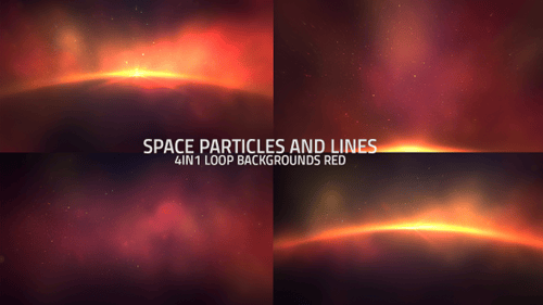 Space Particles And Lines Loop 4in1 Hintergründe Rot
