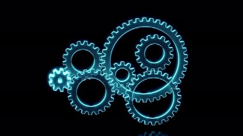 Holographic image of gear