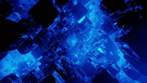 Vivid Rushing Blocks Tunnel Loop