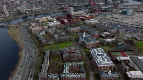 Aerial Footage of Bloomberg Centre in Harvard Business School Site