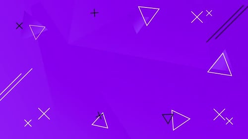 Dynamic Abstract Geometric Shapes Animation on Purple Background