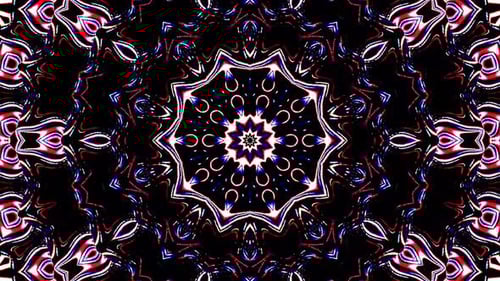 Abstract Decorative Kaleidoscope Pattern Motion Background