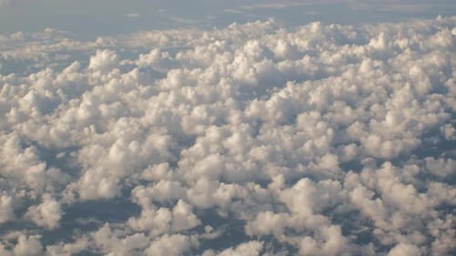 Aerial View of White Clouds in the Sky