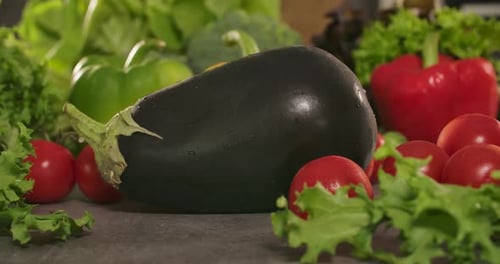 Frische Aubergine