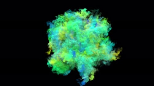 Colorful Fluid Smoke Burst Reveal Animation